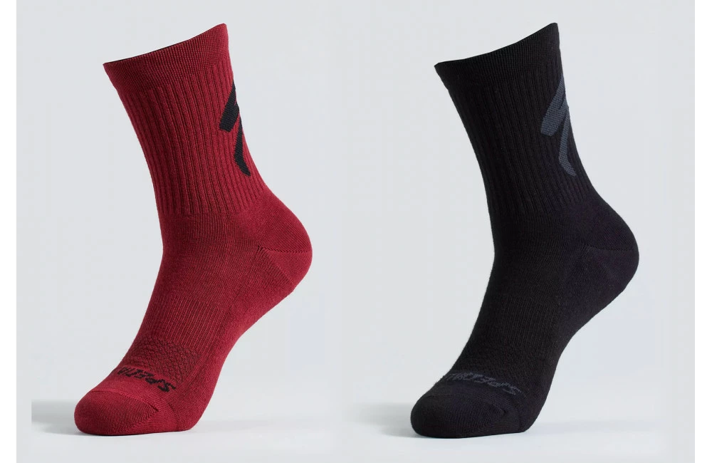 SPECIALIZED Chaussettes Vélo Hiver Cotton Tall Logo 3 SPECIALIZED Chaussettes Vélo Hiver Cotton Tall Logo